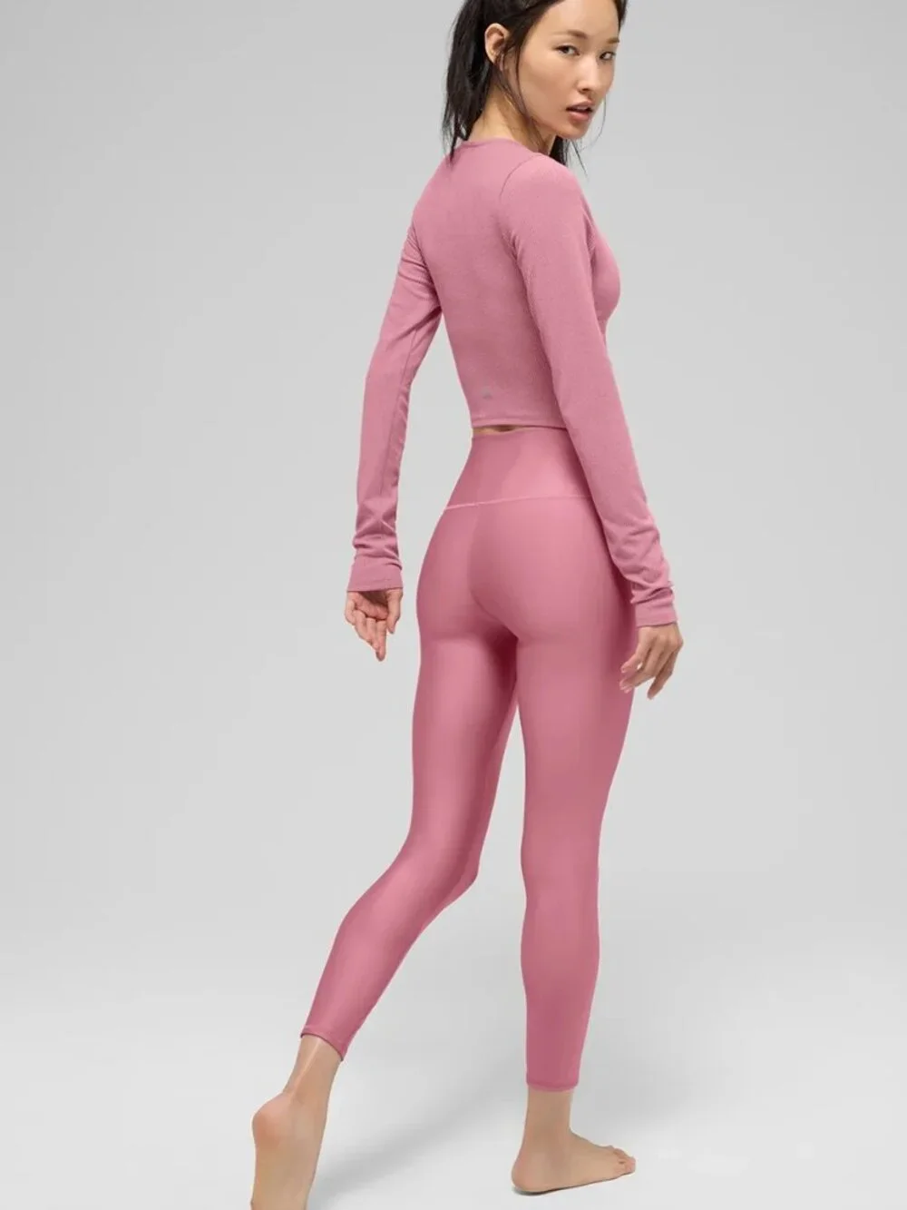 Alo 7/8 High-Waist Airlift Legging Pink Wild Rose Size M